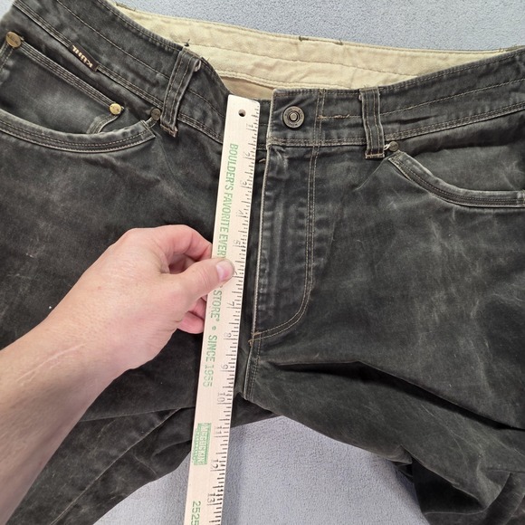 Kuhl Pants Mens 34x32 Brown Rydr Canvas Workwear Relaxed Fit Articulated Knees - Picture 7 of 16